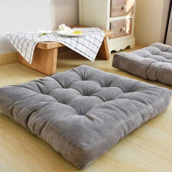 Floor%20Cushion%20,%20Ball%20Fiber%20Filled%20Cushions%20,%20square%20shaped%20%201%20Pair%20=%202%20pcs%20-%20Image%202