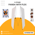 X-Stand Panda banner Flex Standee - Display Stand 2x5 feet for Marketing Promotions. 