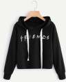 Friends black Hoodie For women. 