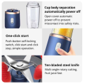 Portable Small Electric Juicer Stainless Steel Blade Juicer Cup Juicer Fruit Automatic Smoothie Blender Kitchen Tool. 