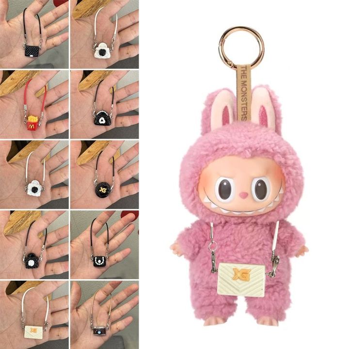 Labubu Mini Camera Versatile Creative Camellia Labubu Neck Hanging Accessories Black and ...