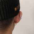 Korean Men's Ear Cuff Fashion Titanium Steel Clip Earrings For Men Single Ear Clips Without Pierced Ears Stainless Steel Jewelry. 