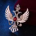 Russian double-headed eagle badge domineering animal crown eagle brooch men's suit jacket pin alisell foreign trade chest. 
