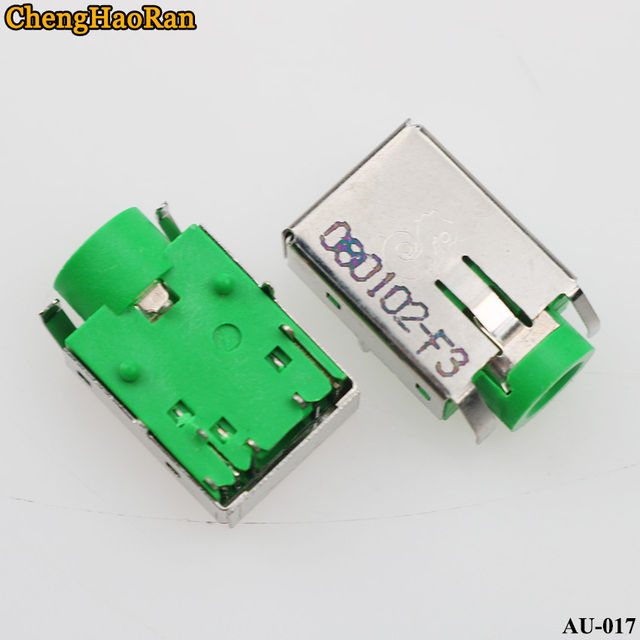 Chenghaoran 2pcs/lot New 3.5 Notebook Audio Interface Headphone Jack Microphone Interface Green Electronic Accessories
