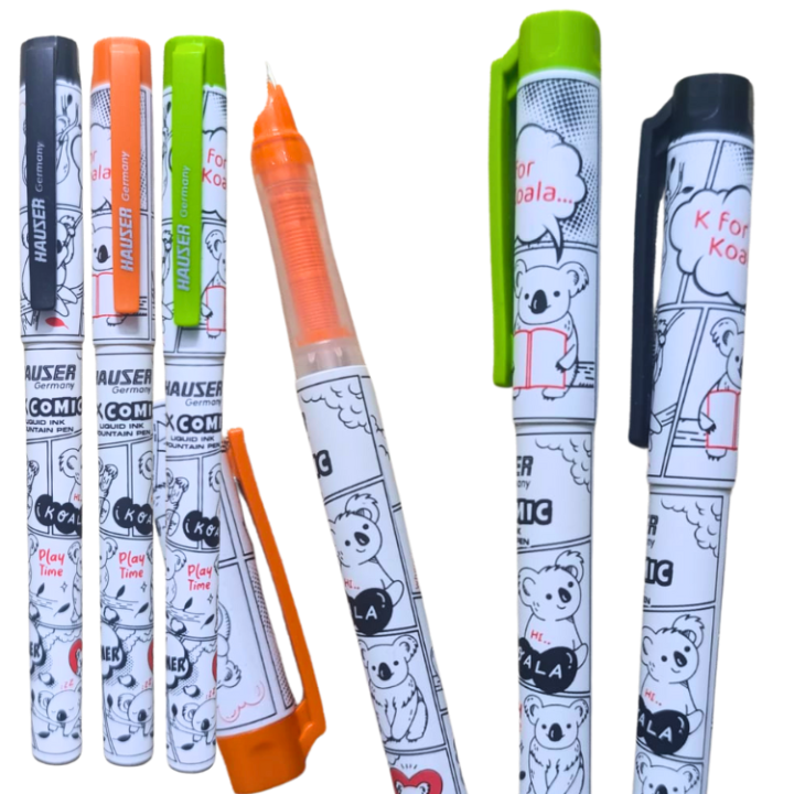 Hauser Comic Character Fountain Pen for Kids | Cute Comic Design Liquid ...