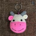 Imported crochet keychain - handmade / handwoven / amigurumi keyring /key chain - girls fashion / bag hanging accessories - snowman, tiger, minion, puppy, giraffe, owl, rabbit, hello kitty, ladybug, monkey, heart. 