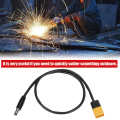 High Temperature Resistance Black XT60 to DC5525 Power Cable 20 Inches Good Insulation for Quickly Solder Outdoors. 
