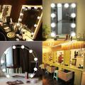 New Stylish Hollywood Style LED Vanity Mirror Lights Kit With 10 Dimmable Light Bulbs. 