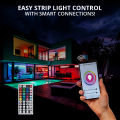 WBM Smart Color Changing RGB LED Strip Light 32.8 Feet Long Remote Control Strip Light Complete, Kit. 