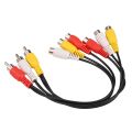 New 3 RCA Male To 6 RCA Female Plug Splitter TV DVD Video Adapter AV Cable. 