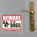 Beware of Dog Sticker - 8" x 10" Large Matte Finish Laminated Vinyl Decals Warning Sign for Door Gate. 