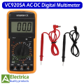 VC9205A AC/DC Digital Multimeter Tester Manual Range Voltage Meter TRMS Hz Ohm Transistor Tester Electrician Tool by Electrica. 