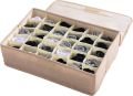 YETI Underwear Socks Storage Organizer with Lids Foldable Closet Drawer Divider 24 Cells, Storage Box for Socks Underwear. 