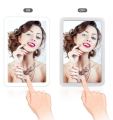 LED Touch Screen 180 Degree Rotating Cosmetic Mirror, LED Touch Screen Makeup Mirror With USB Charger & Stand. 