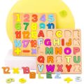 Wooden Alphabets, Numbers & Shapes for Kids Learning-Educational Toys. 