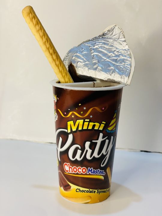 Mini Party Choco Cup - Breadsticks Biscuits with Chocolate Dip - Healthy and Yummy Snack- Perfect for all Occasions