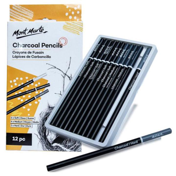 Mont Marte charcoal pencil 12pcs Perfect for Writing...