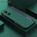 Hontinga for Redmi 13C Xiaomi Poco C65 Back Cover Fashion Racing Side Design Phone Case Square Soft Liquid Silicone Mobile Cover. 
