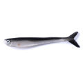 Black and White Small Fish Silicone Soft Fishing Lure Bait 8cm. 