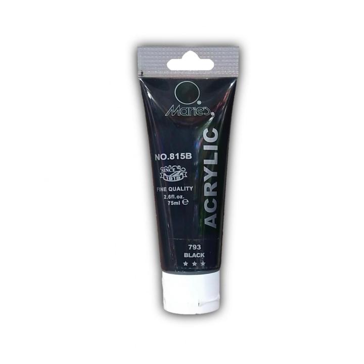 Marie's 75ml Acrylic Colors Paint Tubes-793 Black