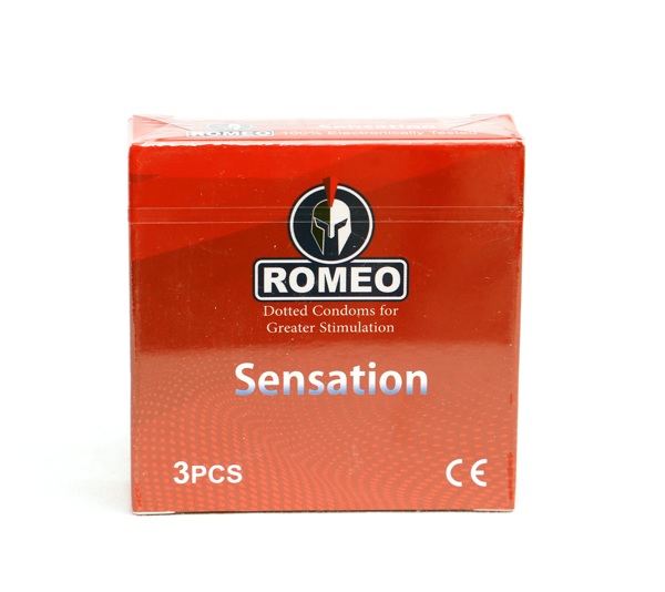 Romeo Sensation (Dotted) Condom 3Pcs/Pack (Lubricated Condoms)
