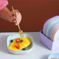10 pcs Multi-function Elliptical Spit Bone Plate Set – Food Grade Plastic Household Dining Plates. 