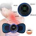 Mini Massager Machine, Electric Neck Massager EMS Muscle Massage, Massage Patch for Muscle Pain Relief. 