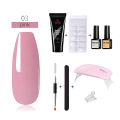 9 Pcs Nail Kit-Poly Gel Nail Extension Set-Manicure. 