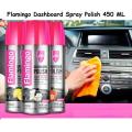 New Flamingo Dashboard Polish Spray 450ml | Car Interior Shiner and Surface Restorer | Long-Lasting UV Protection for Plastic, Leather, Panels | Auto Interior Detailing Spray for High Gloss & Clean Finish. 