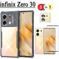 Phone Case Shockproof Infinix Zero 30 5G for Infinix Zero 5G 2023 Soft Casing Cover and 3 in 1 Camera Lens Glass Screen Protector. 