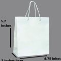 White Gift Bags 5.7 x 4.75 x 3 inches Kraft Paper Bags with Handles Bulk, Gift Bags Medium Shopping Retail Merchandise Wedding Party Favor Bags, Paper Grocery Bags Sacks Recyclable. 