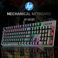 Mechanical Gaming keyboard HP GK100 RGB & Clicker keyboard Gaming keyboard USB Wired Lightings RGB Keyboard blue switches. 