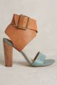 Women's Faux Suede Wooden Block Heel Sandals Cross Strap Design 3-Inch Heels  Ideal for Bridal Parties and Every Occasion. 