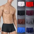 3D Spandex Luxury Men Boxers L-XXXL Underwear Shorts Seamless Antibacterial High Quality Popular 1PC Ice Silk Panties. 