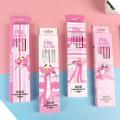 New Arrival 12pcs/pack Cute Pink Panther Flamingo HB Wood Pencils With Eraser Children Study Sketch Pencil School Stationery. 