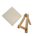 Openness - 4x4 Canvas - 4" Easel Wood Display Stand A-Frame, Wooden Tripod Tabletop Holder Stand - Well Primed Canvas, For Painting , Kids Crafts, Photos, Pictures. 