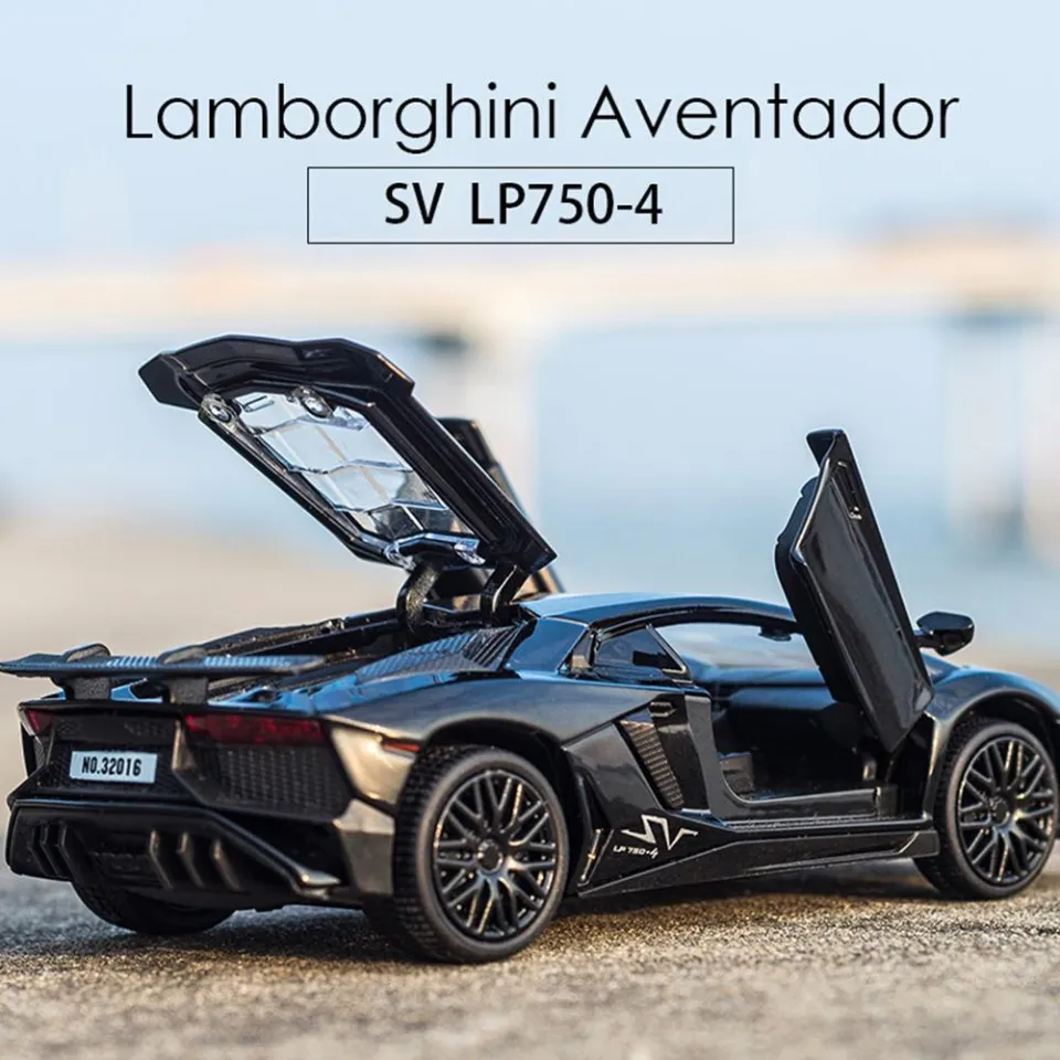 1 32 Lamborghini Aventador LP750 Diecast Model Car Sound light pull back car toy Daraz.pk