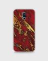 Samsung S5 Cover In Hybrid Soft Case Cover Tpu Red Gold Style - 1Cover2174-. 