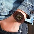Square Watch Brown Dial Analog Silicon Strap Stylish Designer Analog Watch for Men's and Boy's. 