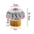 12V Motorcycle Head Light Lamp Projector Lens Light With Led Angel Devil Eyes Headlight 30W 1200Lm 200000H Double Aperture Light(Pink and Blue). 