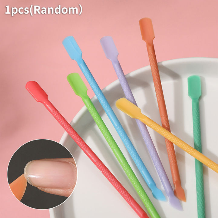 1pcs ABS Cuticle Pusher Double-ended Dead Skin Push Remover For Nail ...