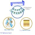 Beautiful theme of Happy Birthday Cards Banner with combo of '30' PCs balloons '1'Golden Fringe Curtain for background decoration (6x3 feet)Birthday Decorations For boys and Girls. 