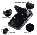 Heavy Duty Mouse Trap Mice Catcher High Quality Plastic Reusable Convenient Effective Black Stainless-Steel Springs Rat Killer For Households Eliminates Faster Than Other Indoor and Outdoor. 