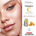 Golden Glow Vitamin C Capsules Jar. 