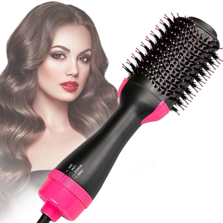 Hair Dryer Brush Hot Air Hair Brush Styler for Straightening Curling Blower Brush Volumizer Warm air Comb One Step Dryer