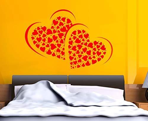 Jade Gallery Love Hearts Wall Decor Stickers 2 X 1.5 Feet Wall Decal ...