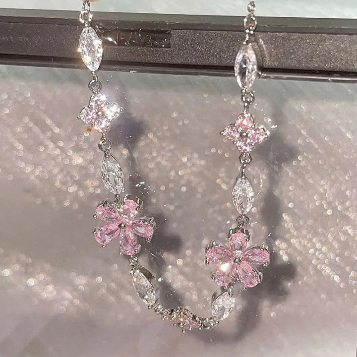 %E3%80%90Hot%20demand%E3%80%91Fashion%20Exquisite%20Pink%20Crystal%20Flower%20Bracelets%20For%20Women%20Girls%20Sweet%20Sparkling%20Light%20Luxury%20Bracelet%20Party%20Jewelry%20Gift%20-%20Image%204