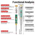 Highlight LED Test Pencil Electric Indicator Socket Detector Photometer 24-250V Voltmeter Test Pen. 