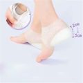 【HOT】 Unisex Invisible Height Increase Silicone Socks Gel Heel Pads Heel Cushion Soles Insole Foot Massage Orthopedic Arch Support. 