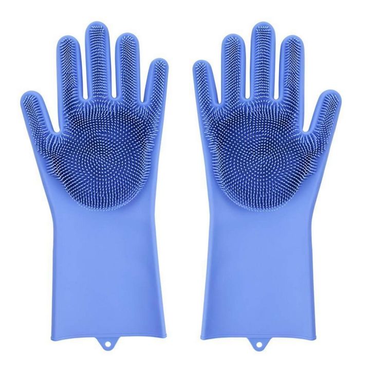 Magic Dish washing Gloves with scrubber, Silicone Cleaning